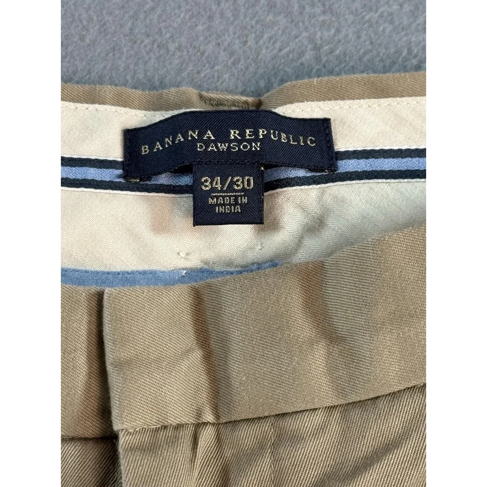 Banana Republic Jackson Pants Mens 34x30 Beige Regular Fit Chino Straight Casual